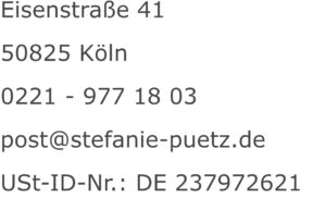 Pütz Impressum Absenderfeld